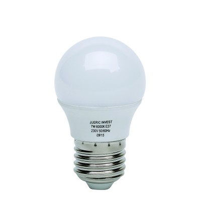 BOMBILLA ESFERICA E-27 LED 7W 6000K